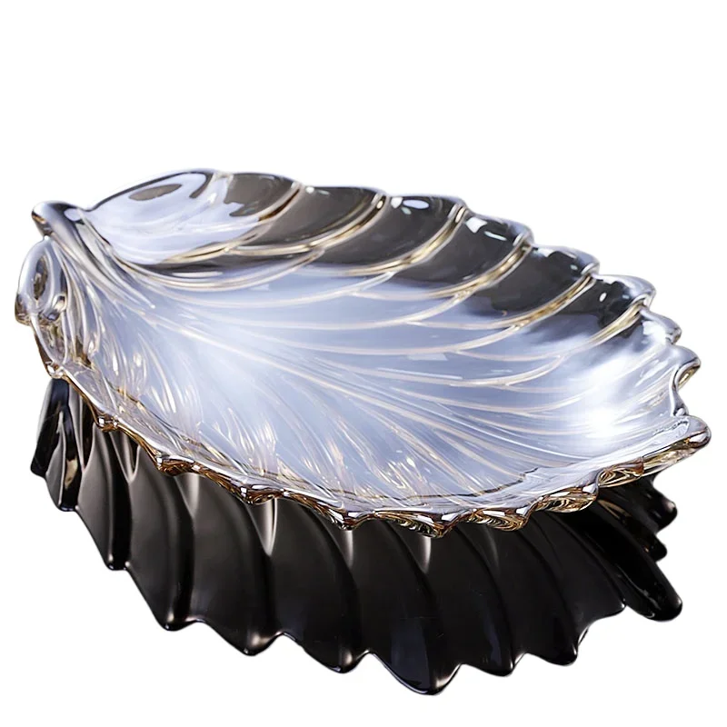 *Living room leaf fruit tray, European colored flat plate, crystal glass fruit tray, candy tray, household leaf
*Living room leaf fruit tray, European colored flat plate, crystal glass fruit tray, candy tray, household leaf