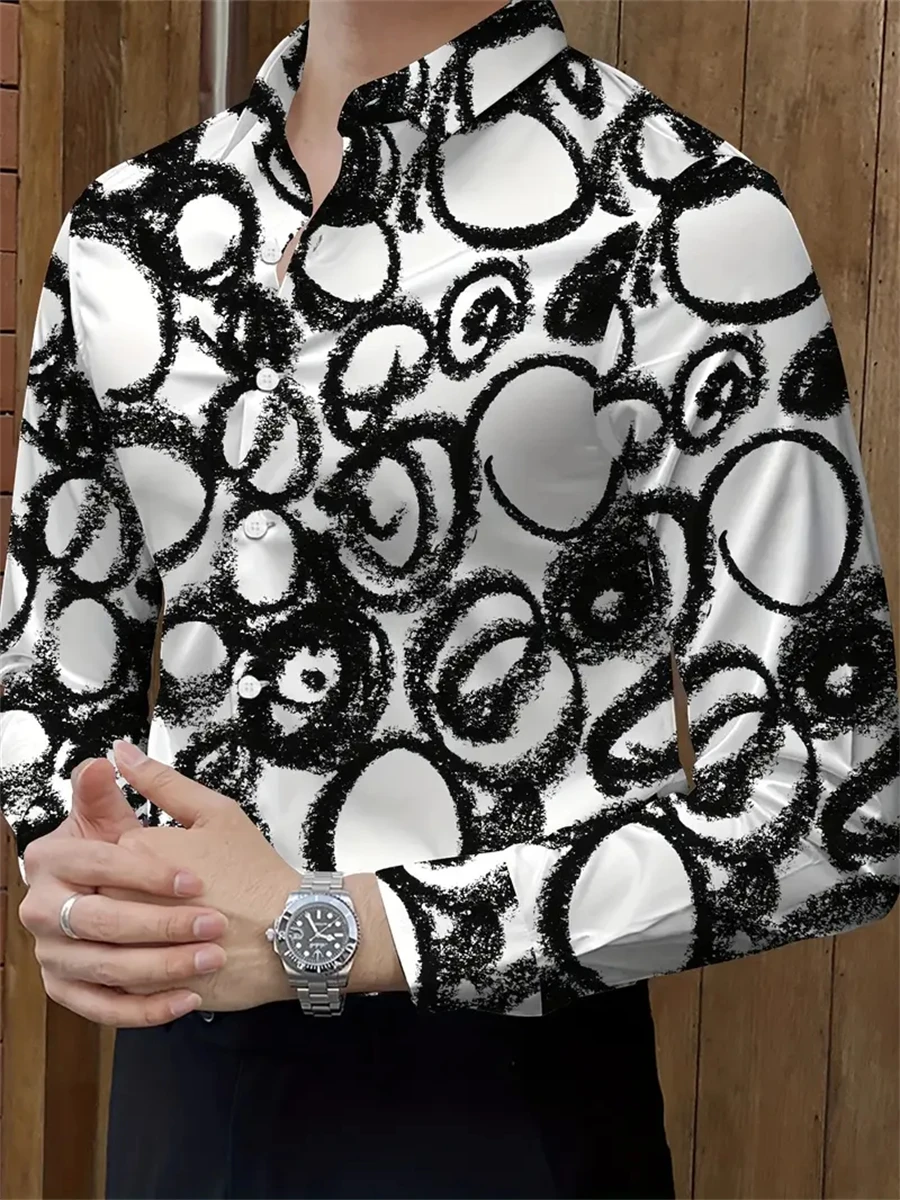 Men's printed long-sleeved shirt spring and autumn handsome graffiti fashion high-quality non-iron comfortable men's tops
Men's printed long-sleeved shirt spring and autumn handsome graffiti fashion high-quality non-iron comfortable men's tops