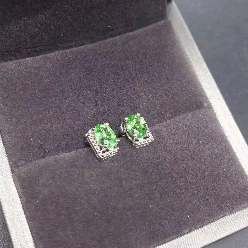 Natural Tsavorite Garnet Ear Studs 925 Sterling Silver, Green Gemstone Prong Set Earrings
Natural Tsavorite Garnet Ear Studs 925 Sterling Silver, Green Gemstone Prong Set Earrings
