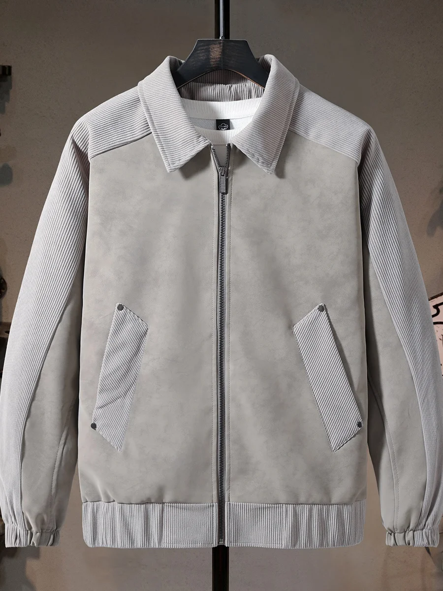 High Quali Casual Men's Jaet 2025 New American Retro Heavy Trend Collar Splicing Leather Clothes Workwear Outerwear
High Quali Casual Men's Jaet 2025 New American Retro Heavy Trend Collar Splicing Leather Clothes Workwear Outerwear