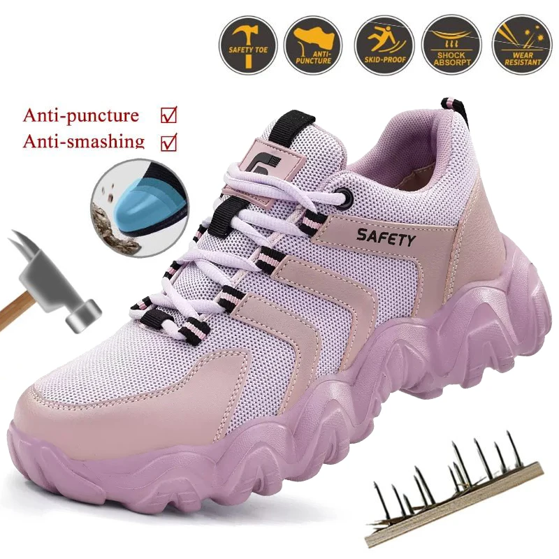 Women's breathable anti-smash anti-puncture EVA lightweight comfortable safety shoes men steel head work shoes factory
Women's breathable anti-smash anti-puncture EVA lightweight comfortable safety shoes men steel head work shoes factory
