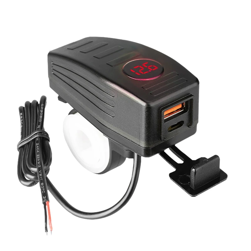QC3.0 Fast Charge Type C PD Motorcycle USB Charger Port 12V Voltmeter Motos Power Adapter Kit Outlet Plug Switch
QC3.0 Fast Charge Type C PD Motorcycle USB Charger Port 12V Voltmeter Motos Power Adapter Kit Outlet Plug Switch