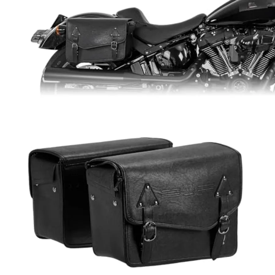 Motorcycle Saddlebags with Turn Signal Moving Backwards 24L PU Leather Luggage Bags for Softail Sportster Dyna Models
Motorcycle Saddlebags with Turn Signal Moving Backwards 24L PU Leather Luggage Bags for Softail Sportster Dyna Models