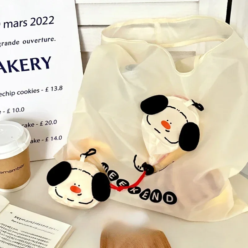 Cartoon Puppy Storage Bags Foldable Shopping Bag for Women Portable Large Capacity Eco-friendly Bag Cute Bag Pendant Wholesales
Cartoon Puppy Storage Bags Foldable Shopping Bag for Women Portable Large Capacity Eco-friendly Bag Cute Bag Pendant Wholesales