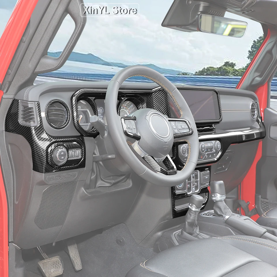 Carbon Fiber Grain Center Console Decoration Cover Trim for Jeep Wrangler JL 2024 Up/for Jeep Gladiator JT 2024 Up
Carbon Fiber Grain Center Console Decoration Cover Trim for Jeep Wrangler JL 2024 Up/for Jeep Gladiator JT 2024 Up