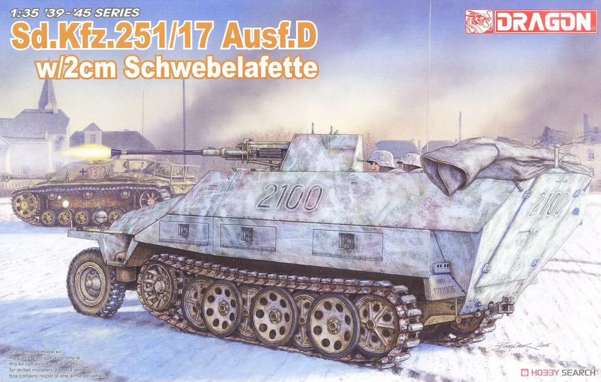 DRAGON 6292 1/35 Scale German Sd.Kfz.251/17 Ausf.D ASDF-propelled Artillery Versus Assemble Model Kit
DRAGON 6292 1/35 Scale German Sd.Kfz.251/17 Ausf.D ASDF-propelled Artillery Versus Assemble Model Kit