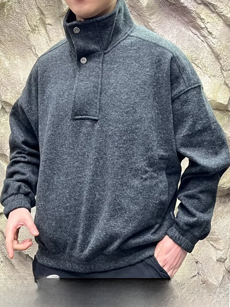 Wool Blend Thickened Version Men's Loose Fit Hoodie Warm And Stylish Mountain System Casual Knitted Sweater
Wool Blend Thickened Version Men's Loose Fit Hoodie Warm And Stylish Mountain System Casual Knitted Sweater