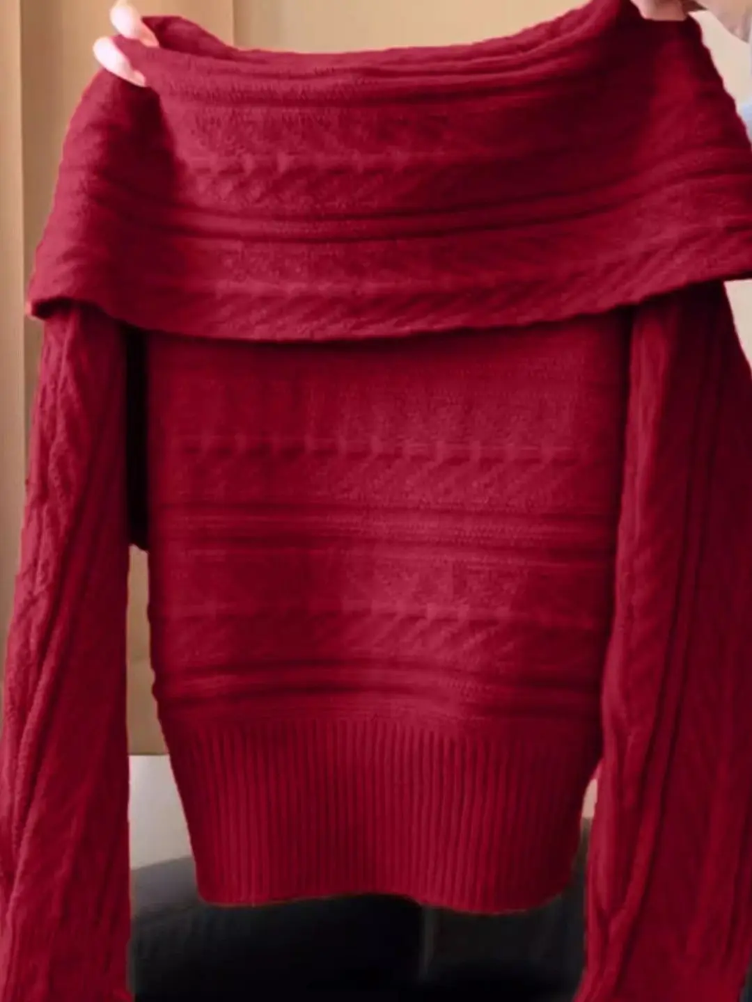 Cisas Theme One oulder Red Knitted Sweater Women's Autumn Winter Loose Fit Inner Wear Top 2025 New Sle Casual Loose S...
Cisas Theme One oulder Red Knitted Sweater Women's Autumn Winter Loose Fit Inner Wear Top 2025 New Sle Casual Loose S...