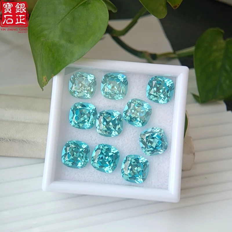 Lab Grown Paraiba Cushion Cut Czochralski Loose Gemstone Provide Selectable AGL Certificate Synthetic Cultivated Paraiba Stone
Lab Grown Paraiba Cushion Cut Czochralski Loose Gemstone Provide Selectable AGL Certificate Synthetic Cultivated Paraiba Stone