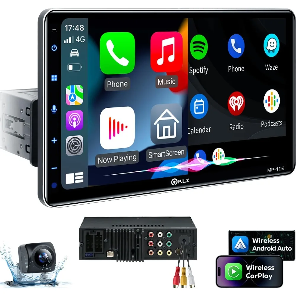 Wireless Single Din Car Radio Stereo with Apple Carplay Android Auto Touch Screen, Car Play Audio Receivers Headunit
Wireless Single Din Car Radio Stereo with Apple Carplay Android Auto Touch Screen, Car Play Audio Receivers Headunit
