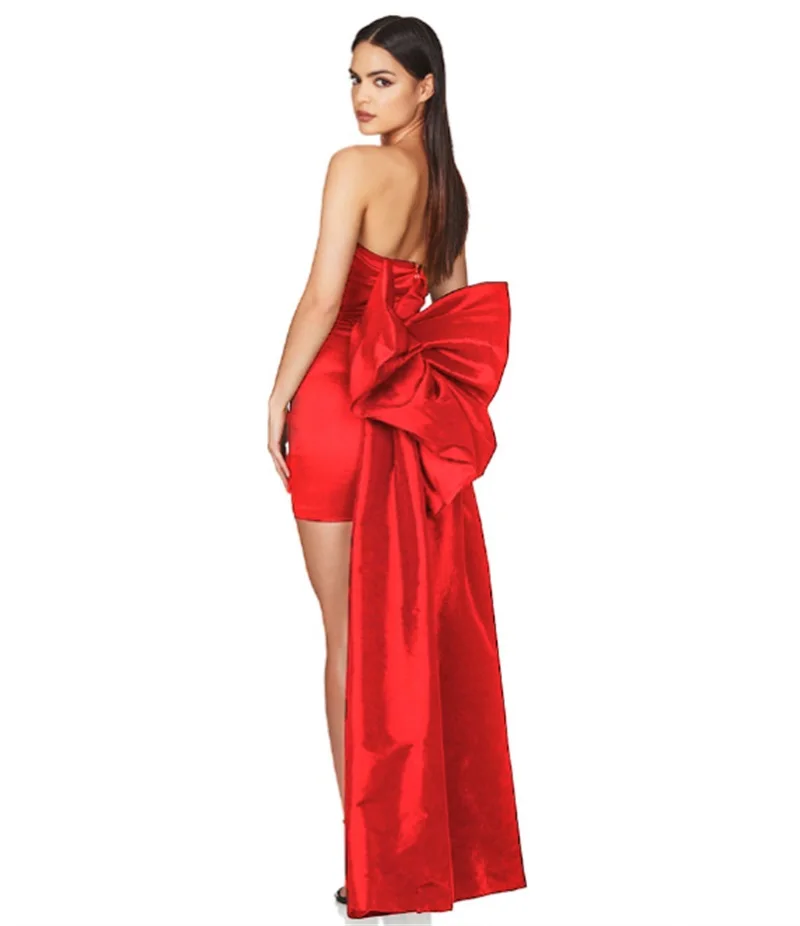 PuTao Sexy Pleated Prom Dress Slim Fit Elegant Open Back Formal Evening Dress With Detachable Big Bow Decoration Band Party Gown
PuTao Sexy Pleated Prom Dress Slim Fit Elegant Open Back Formal Evening Dress With Detachable Big Bow Decoration Band Party Gown