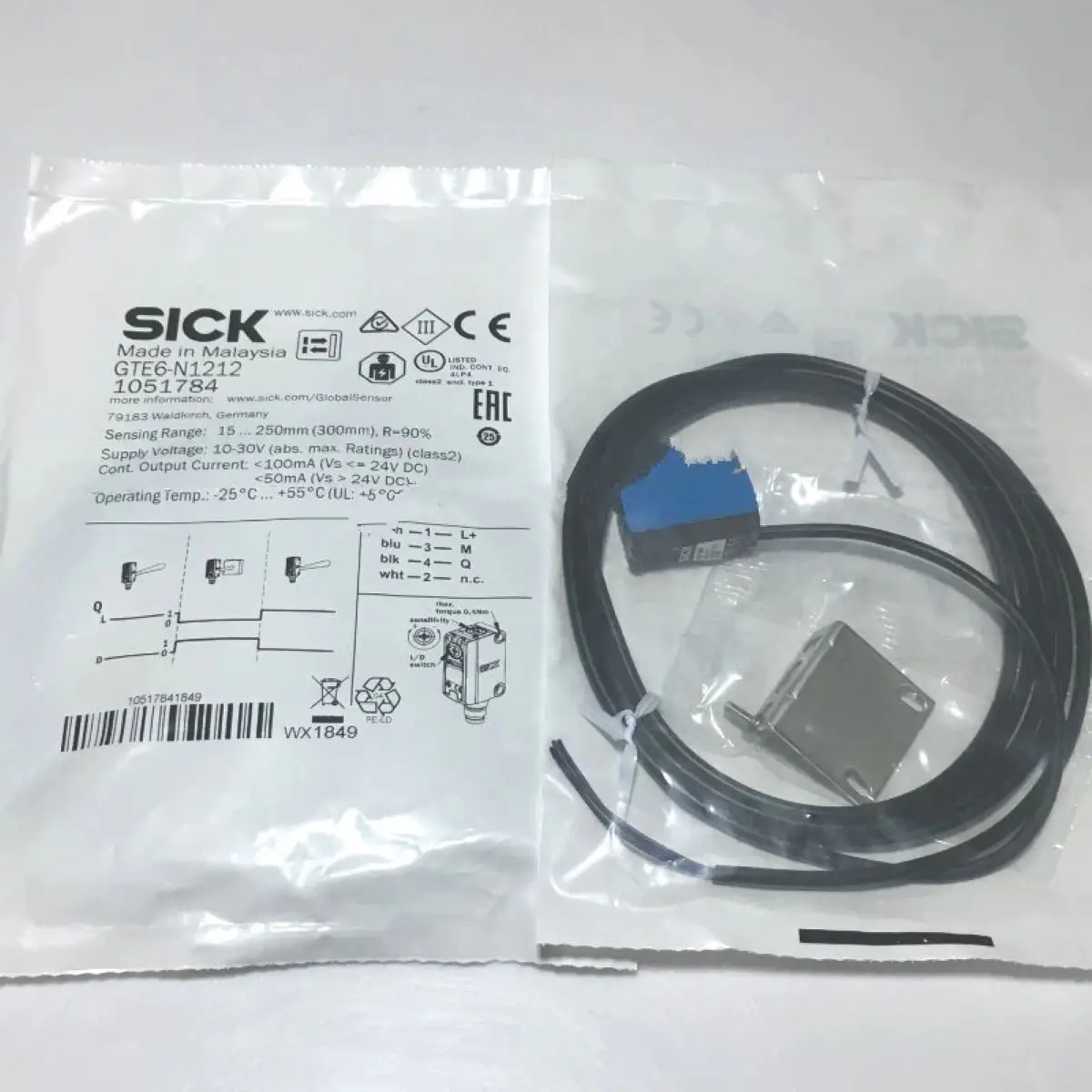 1051784 GTE6-N1212 Photoelectric Sensor
1051784 GTE6-N1212 Photoelectric Sensor