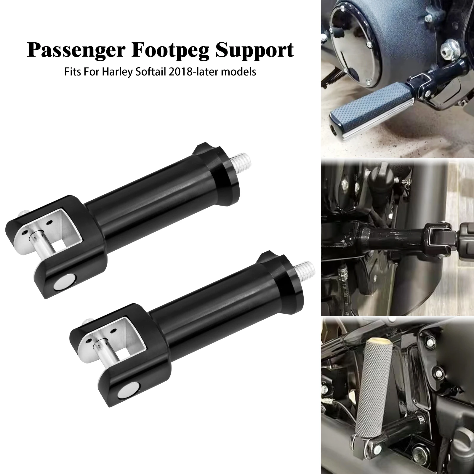 Motorcycle Rear Footpeg Support Mount Kit Passenger Footrest Pedal Bracket Black For Harley Softail Street Bob Heritage 2018-23
Motorcycle Rear Footpeg Support Mount Kit Passenger Footrest Pedal Bracket Black For Harley Softail Street Bob Heritage 2018-23