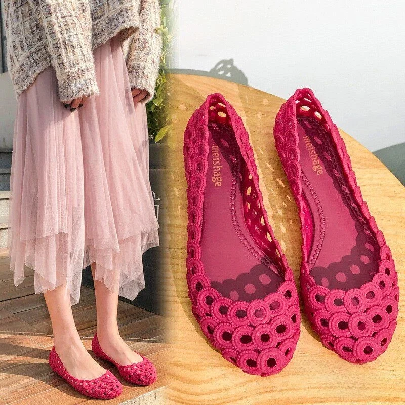 Women's Flat Bottom Sandals Breathable Open-Toe Slip-On Casual Shoes Waterproof Rain Boots Fashionable Summer Jelly Shoes
Women's Flat Bottom Sandals Breathable Open-Toe Slip-On Casual Shoes Waterproof Rain Boots Fashionable Summer Jelly Shoes