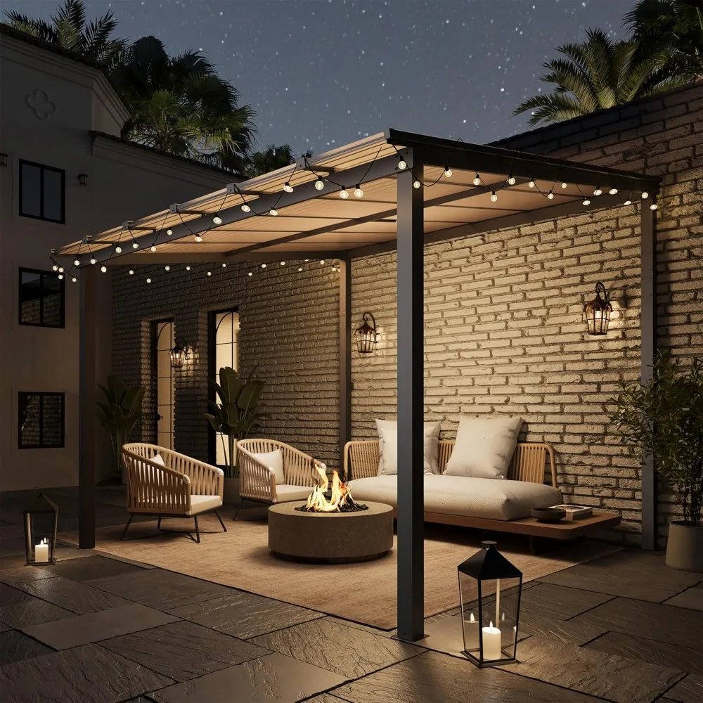10x 10Gazebo, Large Hardtop Wall Mounted Lean to Gazebo for Patio, Aluminum Pergola Awnings for Decks, Patio, Backyard, Porch
10x 10Gazebo, Large Hardtop Wall Mounted Lean to Gazebo for Patio, Aluminum Pergola Awnings for Decks, Patio, Backyard, Porch