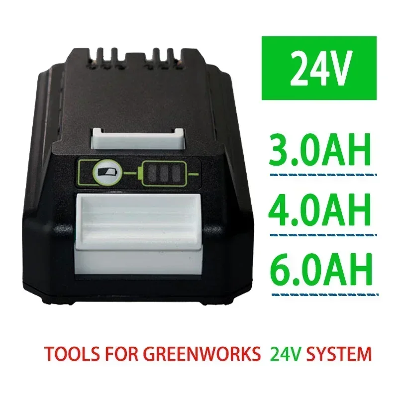SU 24V 3000mAh 4000mAh 6000mAh Li-ion Rechargeable Battery Replacement for Greenworks 24v Power Tools compatible 20352 22232
SU 24V 3000mAh 4000mAh 6000mAh Li-ion Rechargeable Battery Replacement for Greenworks 24v Power Tools compatible 20352 22232
