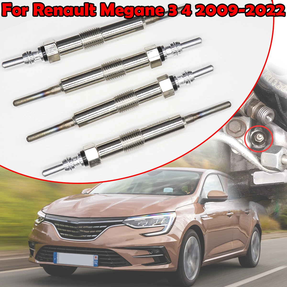 4PCS Diesel Heater Nickel Plating Glow Plugs 1.5DCi For Renault Megane 3 4 2009 2010 2011 2012 2013 - 2022 110655687R 8200682592
4PCS Diesel Heater Nickel Plating Glow Plugs 1.5DCi For Renault Megane 3 4 2009 2010 2011 2012 2013 - 2022 110655687R 8200682592
