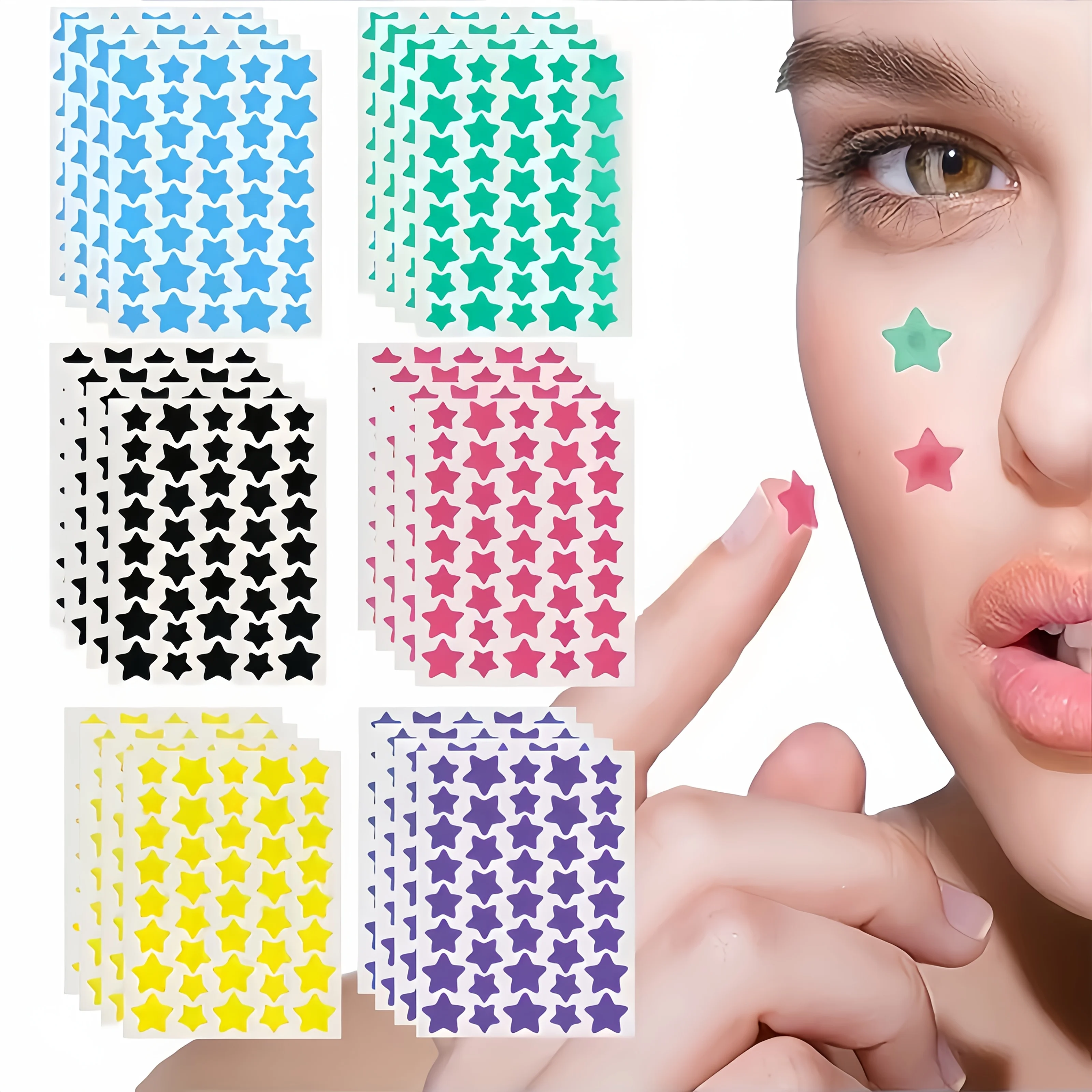 1pc Star-shaped decorative stickers, perfect for face painting and makeup looks at Christmas celebrations, parties, and holidays
1pc Star-shaped decorative stickers, perfect for face painting and makeup looks at Christmas celebrations, parties, and holidays