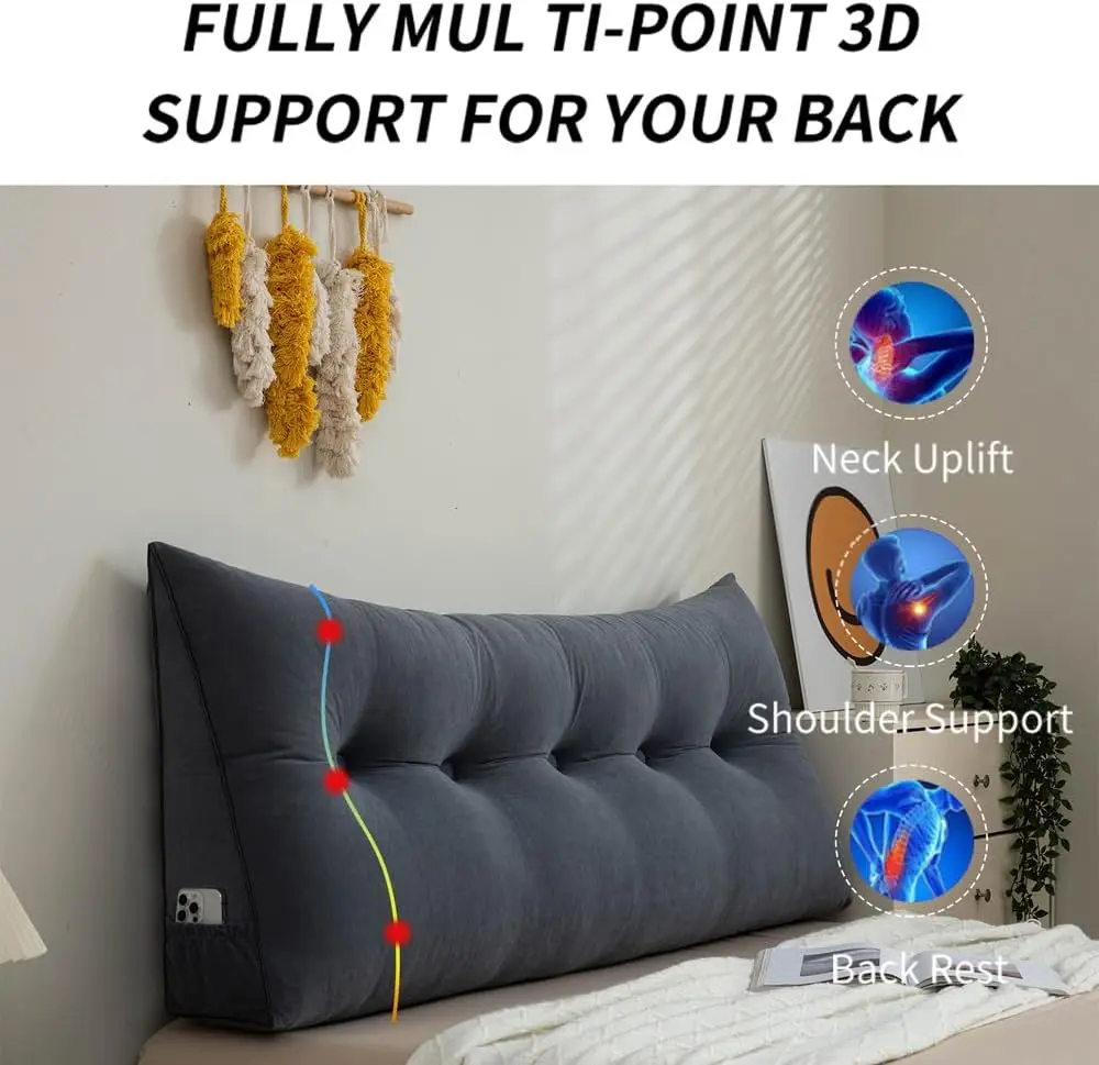 Подголовник для кровати, большая подушка на танкетке для Daybed, треугольная подушка для подголовника, подушки для чтения, для сидения
Подголовник для кровати, большая подушка на танкетке для Daybed, треугольная подушка для подголовника, подушки для чтения, для сидения