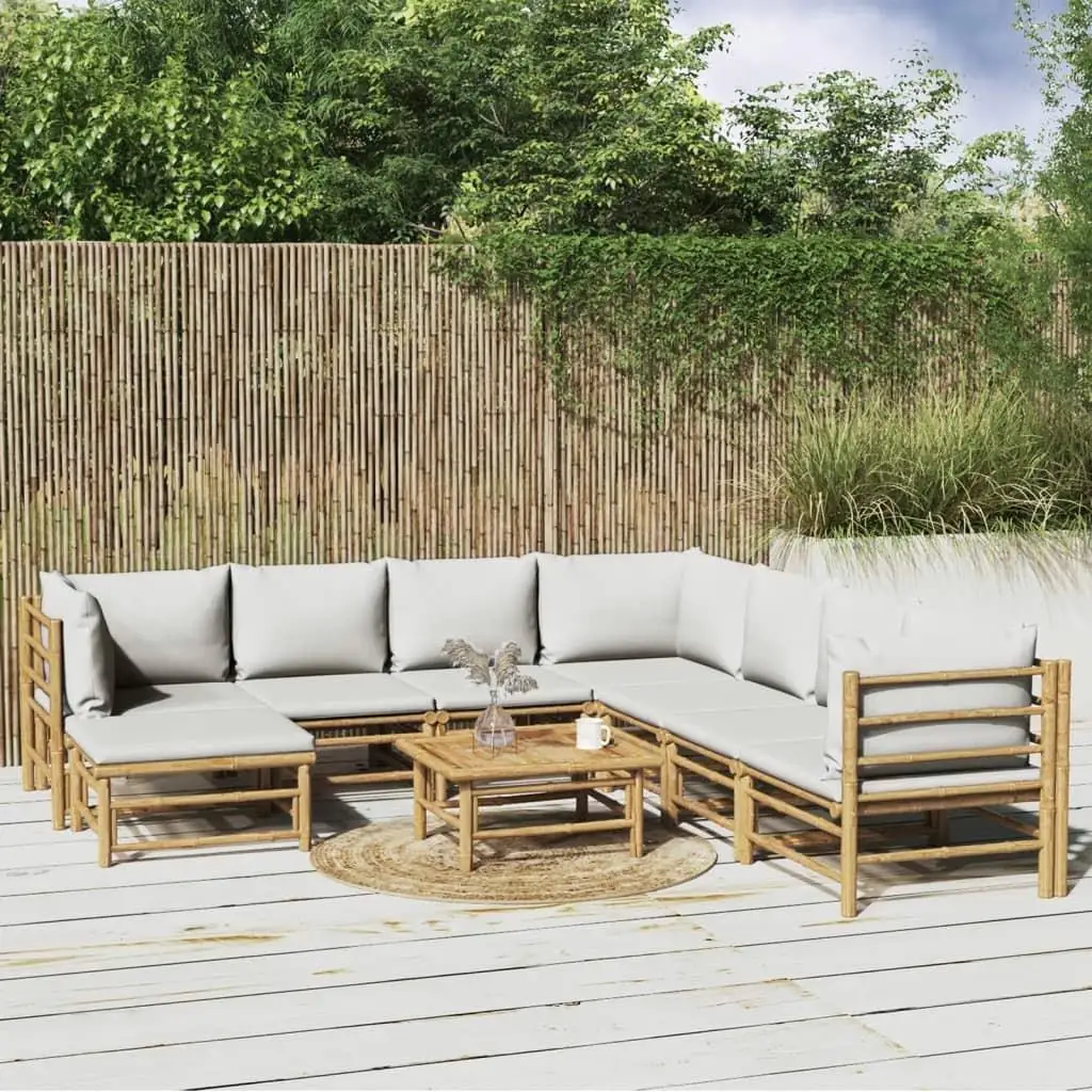 Light Grey Garden Lounge Set Natural Bamboo Polyester Modern Outdoor Furniture Sturdy
Light Grey Garden Lounge Set Natural Bamboo Polyester Modern Outdoor Furniture Sturdy