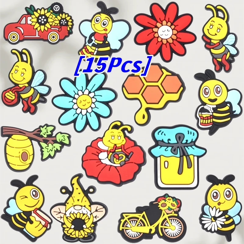15Pcs Animal Bee Icon Shoe Charms Kids Party Gifts Honeycomb Cartoon Bag Accessories Garden Slipper Decor DIY Flower Button
15Pcs Animal Bee Icon Shoe Charms Kids Party Gifts Honeycomb Cartoon Bag Accessories Garden Slipper Decor DIY Flower Button