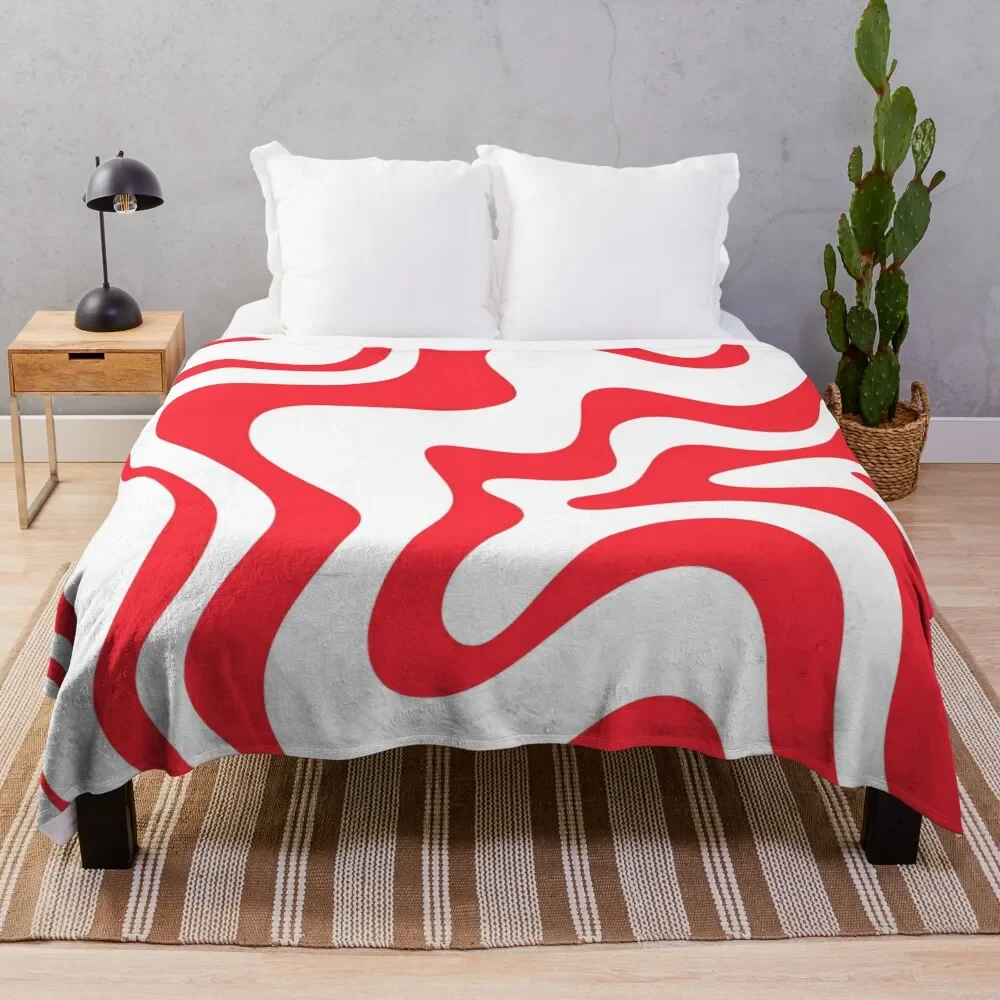 Retro Liquid Swirl Abstract Pattern in Bright Red and White Throw Blanket blankets ands Soft Big anime Blankets
Retro Liquid Swirl Abstract Pattern in Bright Red and White Throw Blanket blankets ands Soft Big anime Blankets