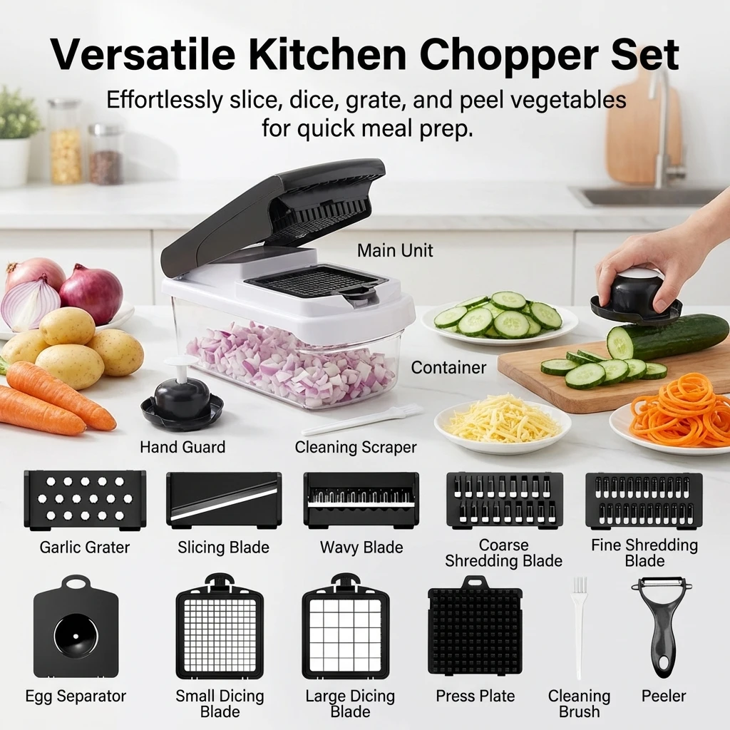 Multi-functional Kitchen Cutter Vegetable Slicer Dicer Tool For Home Use
Multi-functional Kitchen Cutter Vegetable Slicer Dicer Tool For Home Use