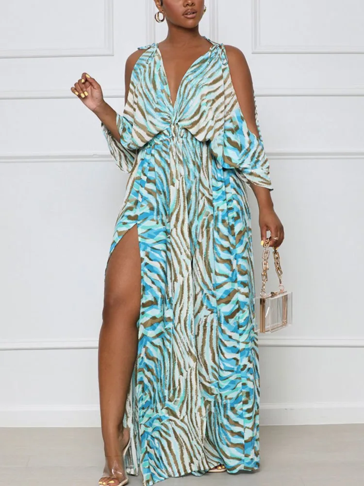 2025 Beach Vacation Printed Long Dresses Women Summer Fashion Elegant Casual Bohemian Style Deep V-neck Off Shoulder Vestidos
2025 Beach Vacation Printed Long Dresses Women Summer Fashion Elegant Casual Bohemian Style Deep V-neck Off Shoulder Vestidos