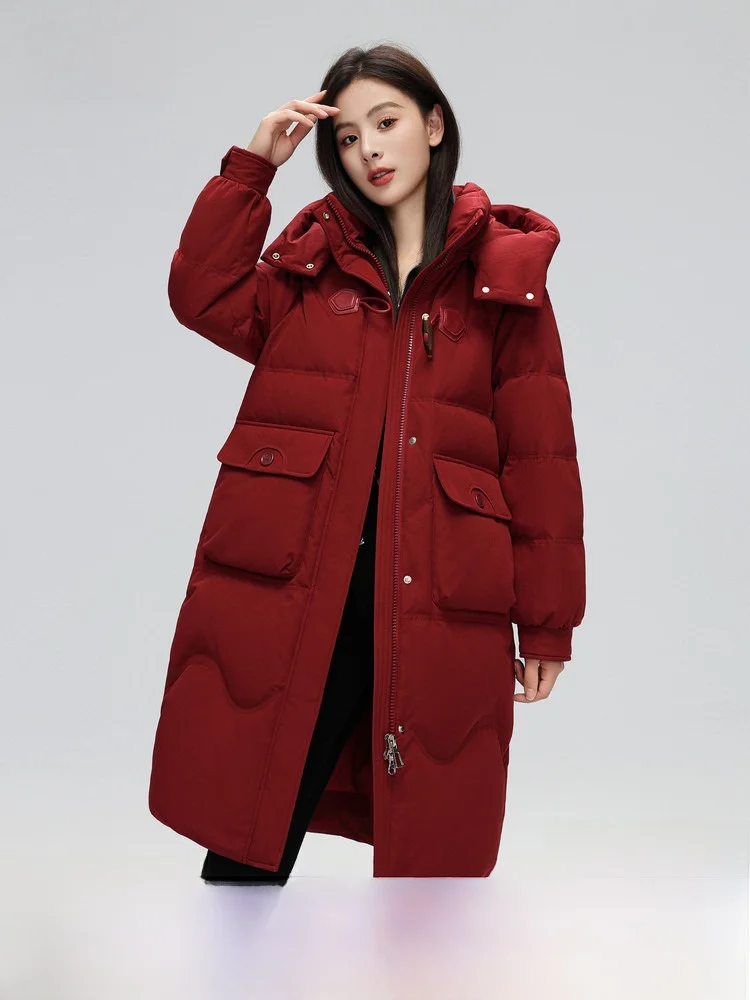 Snowy Flight Spring 2026 Women's Longline down Jacket Simple Stylish Warm New Year Red Gift Commute Style Polyester Fiber
Snowy Flight Spring 2026 Women's Longline down Jacket Simple Stylish Warm New Year Red Gift Commute Style Polyester Fiber
