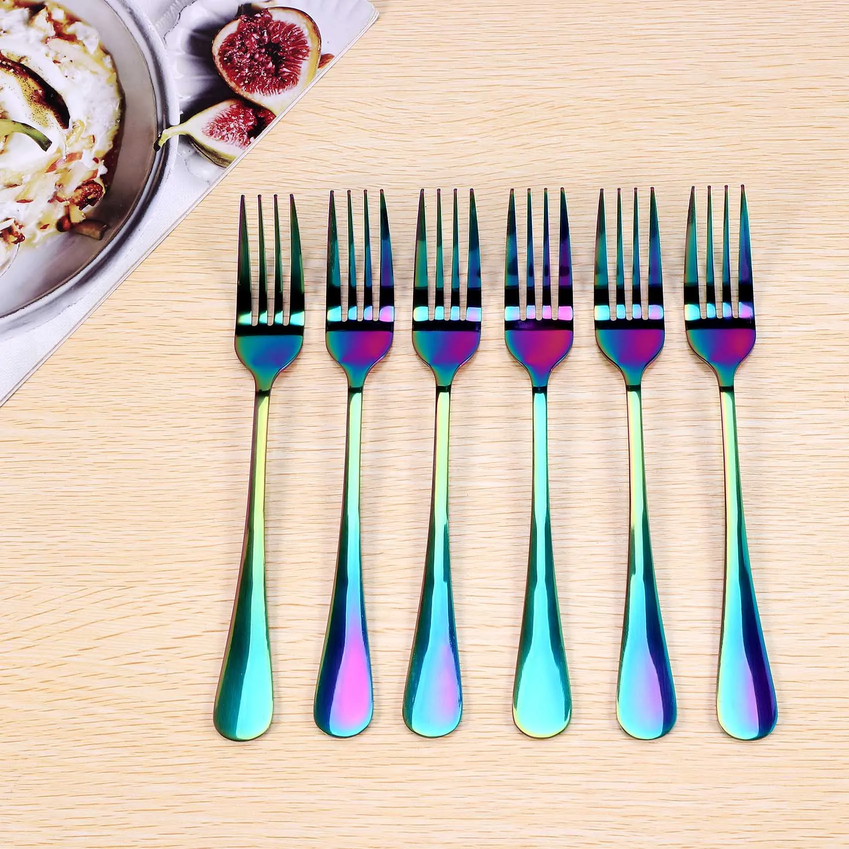 Stainless Steel Table Forks Set, 6Pcs Rainbow Color Stainless Steel Tableware Cutlery Dinnerware Set Dishwasher Safe, Fork(20Cm/
Stainless Steel Table Forks Set, 6Pcs Rainbow Color Stainless Steel Tableware Cutlery Dinnerware Set Dishwasher Safe, Fork(20Cm/