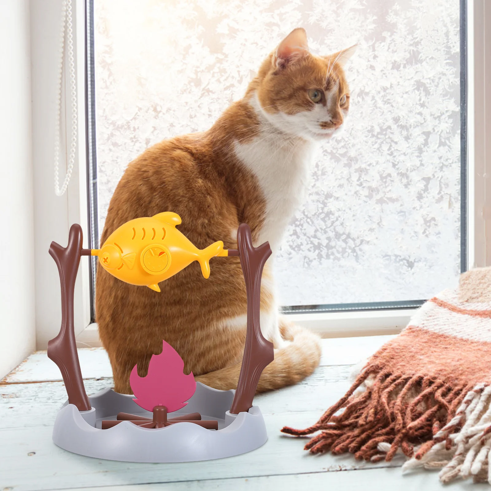 Cat Treat Dispenser Puzzle Interactive Kitten Feeder Grilled Fish Shape Rotating Food Dispensing Game For Indoor Pet
Cat Treat Dispenser Puzzle Interactive Kitten Feeder Grilled Fish Shape Rotating Food Dispensing Game For Indoor Pet