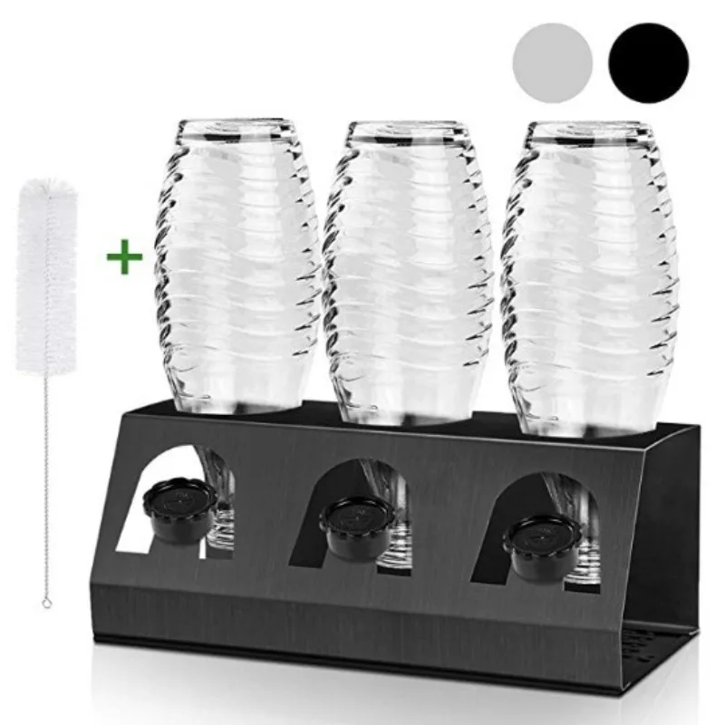Soda Bottle Rack, Drain Rack 201 Two Holes, Three Holes and Four Holes, Black Silver, Soda Bottle Rack, Plus Brush Silicone Pad.
Soda Bottle Rack, Drain Rack 201 Two Holes, Three Holes and Four Holes, Black Silver, Soda Bottle Rack, Plus Brush Silicone Pad.