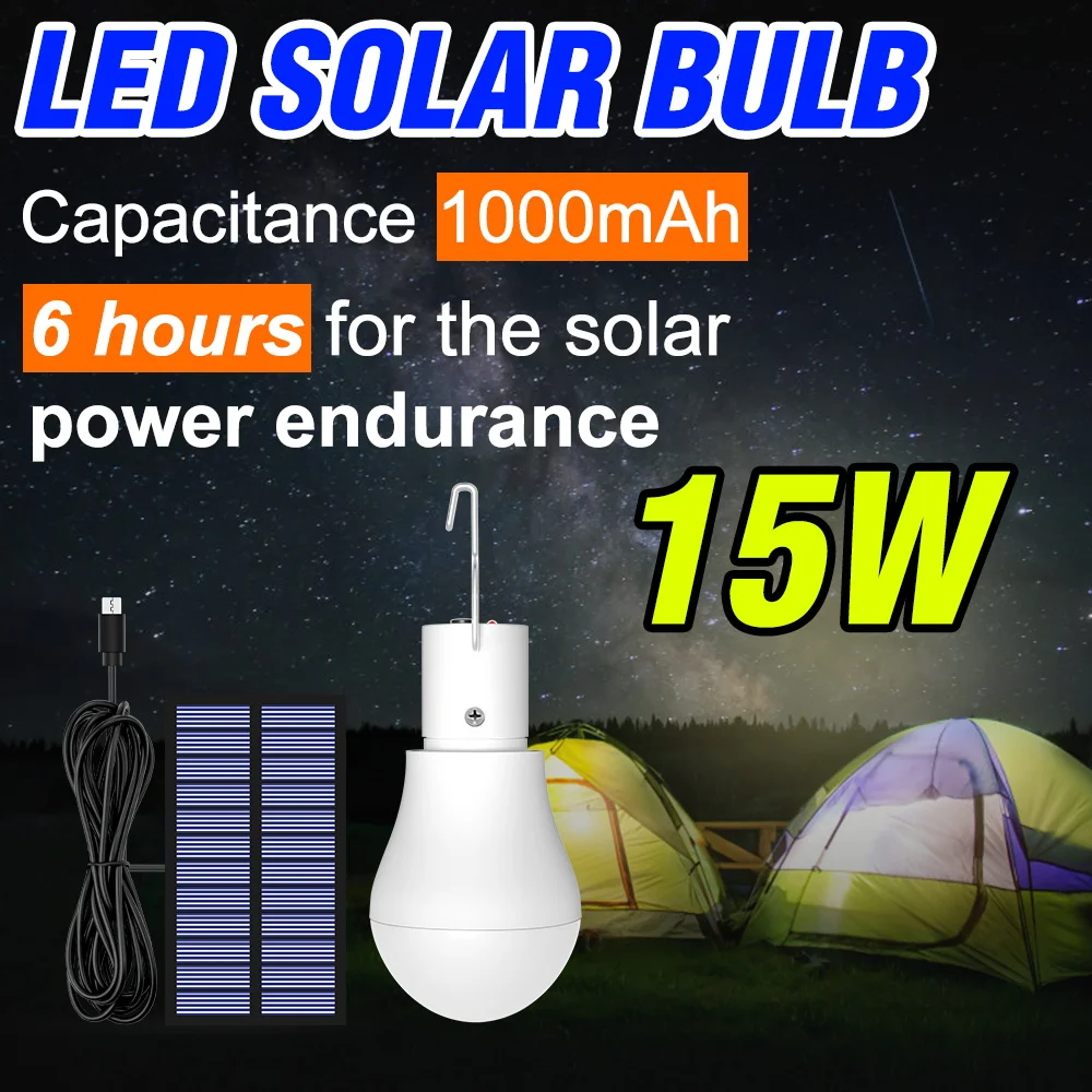 15W Outdoor Solar Light Bulb LED Ultra Bright Bulbs Waterproof Spotlight Garden Courtyard Corridor Portable Camping Lighting
15W Outdoor Solar Light Bulb LED Ultra Bright Bulbs Waterproof Spotlight Garden Courtyard Corridor Portable Camping Lighting