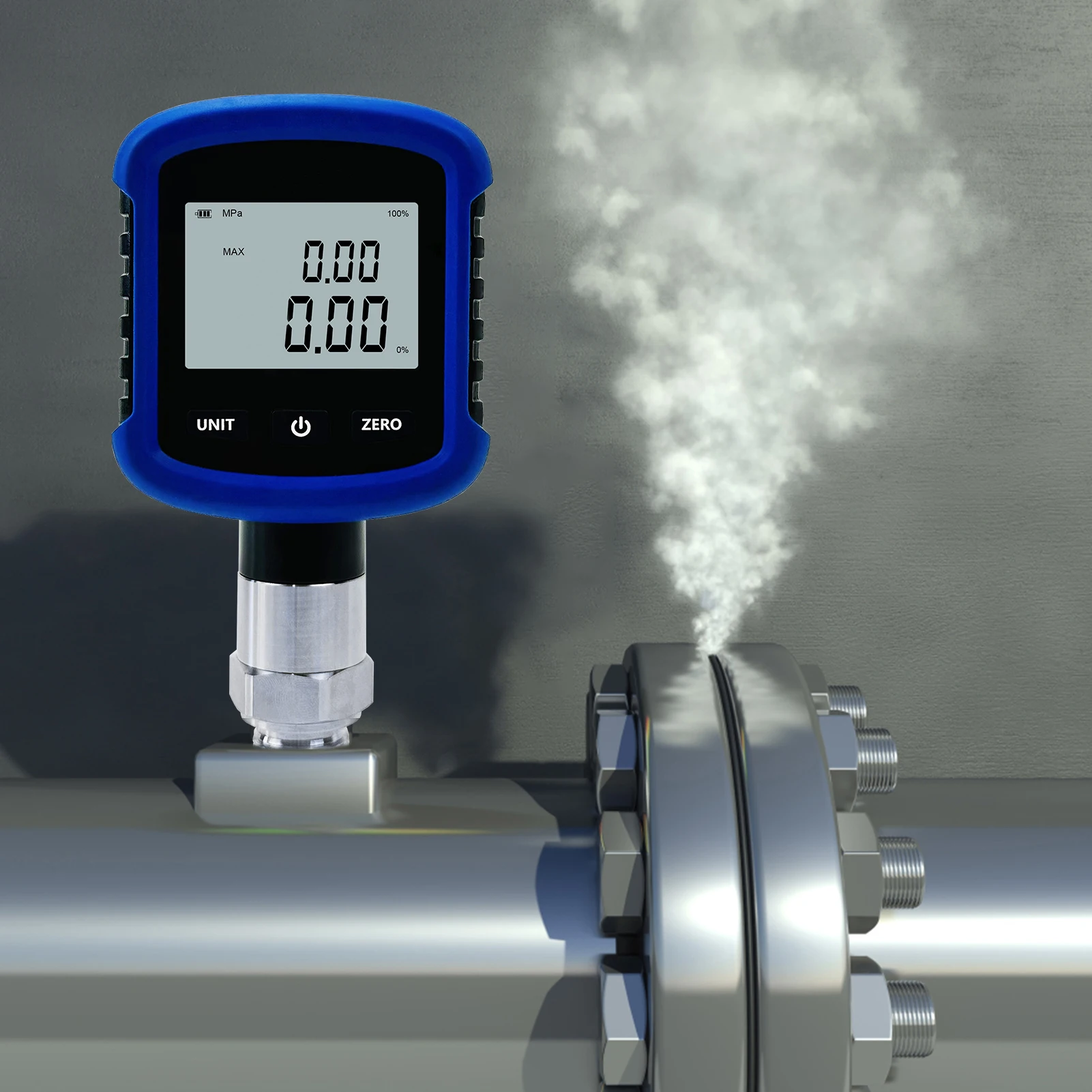 S281 hydraulic digital pressure gauge, Bluetooth connection, G1/4 ", 1/4NPT thread 60-10000psi six ranges, 5-10 adjustable units
S281 hydraulic digital pressure gauge, Bluetooth connection, G1/4 ", 1/4NPT thread 60-10000psi six ranges, 5-10 adjustable units