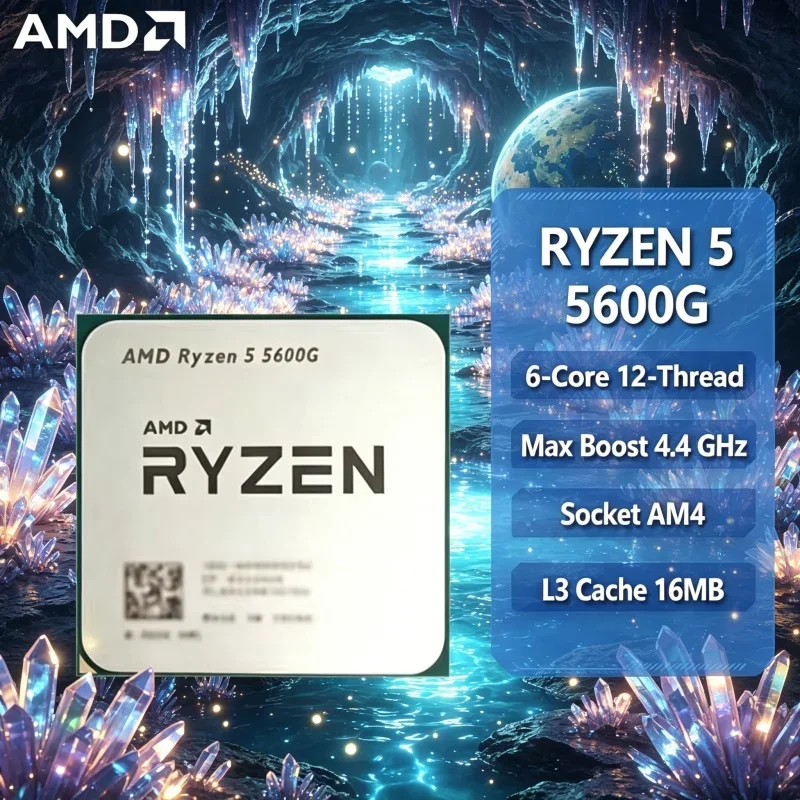 All-in-one Budget AMD R5 5600G AM4 65W Chip 16MB L3 Cache 6C12T Max 4.4GHz Vega7 Graphics Desktop CPU
All-in-one Budget AMD R5 5600G AM4 65W Chip 16MB L3 Cache 6C12T Max 4.4GHz Vega7 Graphics Desktop CPU