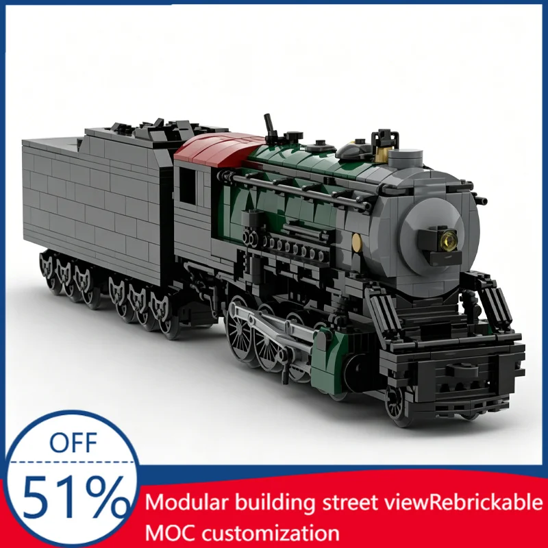 1048Pcs Great Northern 2-8-0 Consolidation Steam Locomotive Model Building Blocks Educational Diy Assembly Toy Gifts For Train
1048Pcs Great Northern 2-8-0 Consolidation Steam Locomotive Model Building Blocks Educational Diy Assembly Toy Gifts For Train