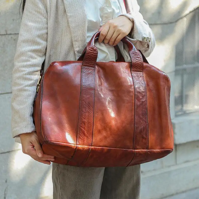 Vintage Vegetable Tanned Cow Leather Large Capacity Women's Handbag Multi Functional Diagonal Bag Luxury Brand Women's Handbag
Vintage Vegetable Tanned Cow Leather Large Capacity Women's Handbag Multi Functional Diagonal Bag Luxury Brand Women's Handbag