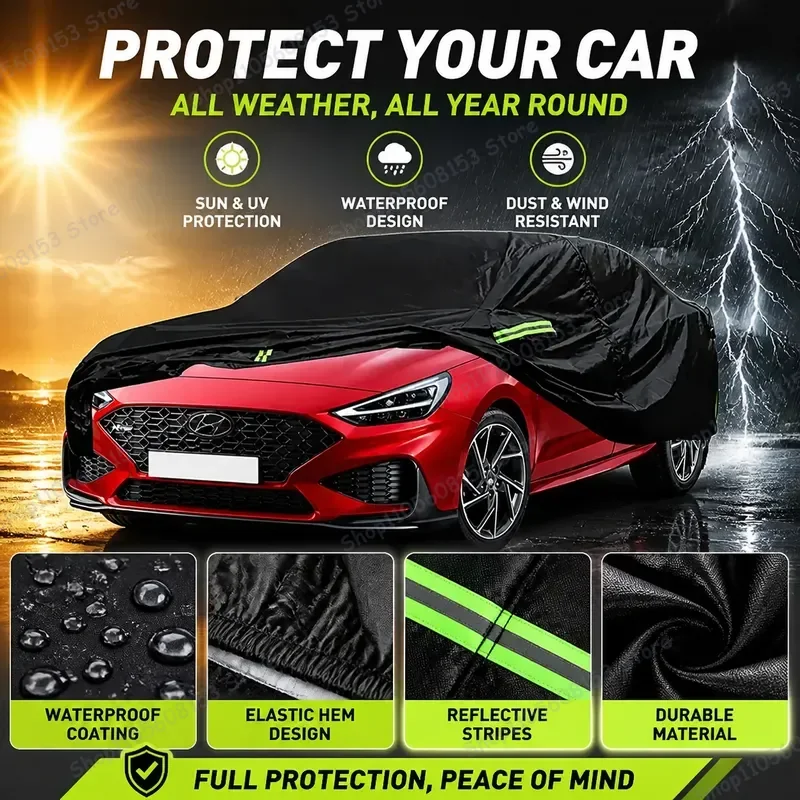 For Hyundai i30 Car Cover Outdoor Waterproof UV Resistant Dust Proof Snow Protection Full Coverage Auto Cover Black Heavy
For Hyundai i30 Car Cover Outdoor Waterproof UV Resistant Dust Proof Snow Protection Full Coverage Auto Cover Black Heavy