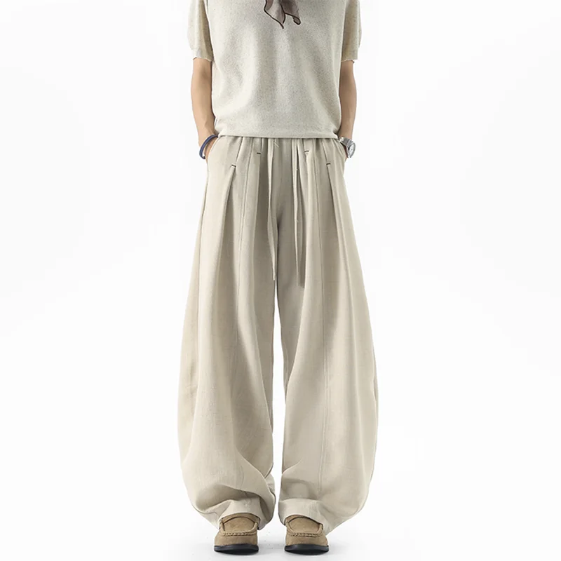 Retro Imitation Linen Baggy Lantern Pants Mens High Street Deconstruction Sagging Casual Wide Leg Pants Unisex Barrel Sweatpants
Retro Imitation Linen Baggy Lantern Pants Mens High Street Deconstruction Sagging Casual Wide Leg Pants Unisex Barrel Sweatpants