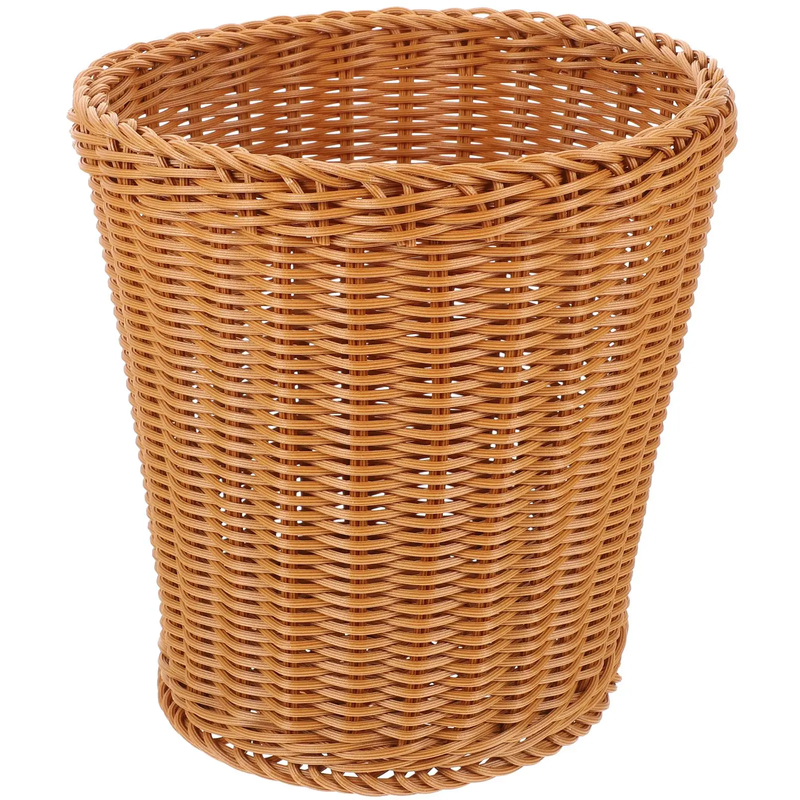 Rattan Woven Trash Can Storage Basket Plastic Container Brown Multi Function Waste Basket Home Office Kitchen Bedroom Bathroom
Rattan Woven Trash Can Storage Basket Plastic Container Brown Multi Function Waste Basket Home Office Kitchen Bedroom Bathroom