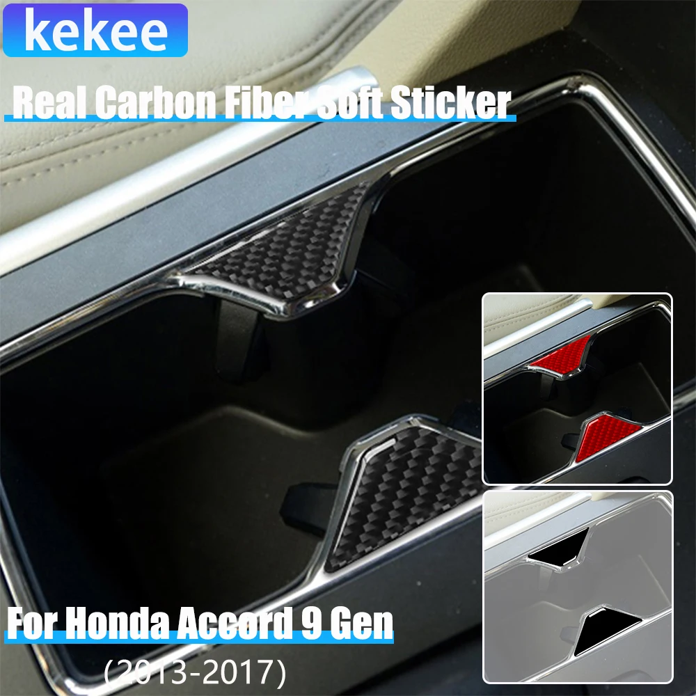 Real Carbon Fiber Car Accessories Center Console Cup Holder Trim Cover Soft Sticker For Honda Accord 9th Gen 2014 2015 2016 2017 
Real Carbon Fiber Car Accessories Center Console Cup Holder Trim Cover Soft Sticker For Honda Accord 9th Gen 2014 2015 2016 2017