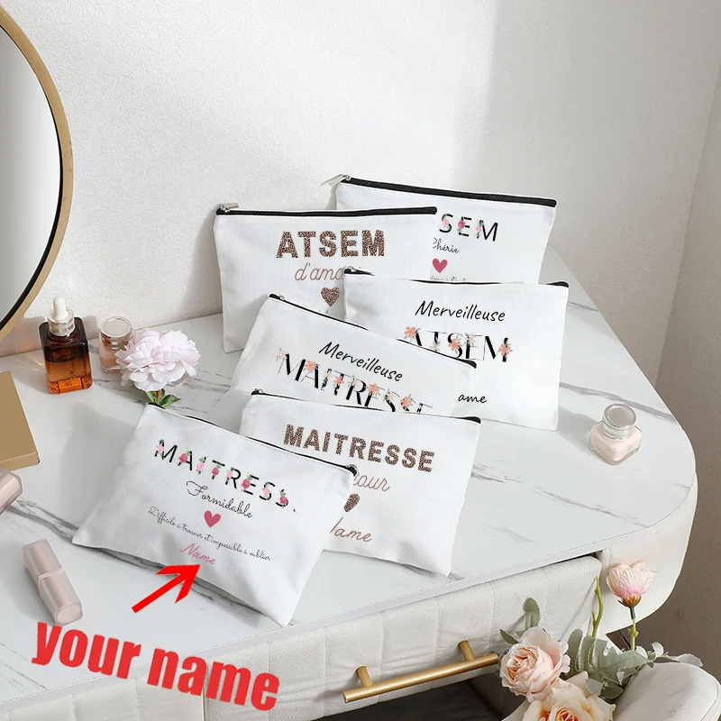 Personalized with Name Boho Flowery Letters Atsem Teacher Patterns Cosmetic Pouch Make Bag for Thank Teachers Teacher’days Gifts
Personalized with Name Boho Flowery Letters Atsem Teacher Patterns Cosmetic Pouch Make Bag for Thank Teachers Teacher’days Gifts