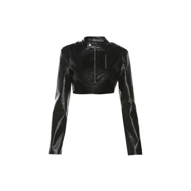 Women's ZipUp PU Jacket Leather Coat Stylish Ladies Outerwear Fashionable Spring Seasonal Clothing Zipper Closure
Women's ZipUp PU Jacket Leather Coat Stylish Ladies Outerwear Fashionable Spring Seasonal Clothing Zipper Closure