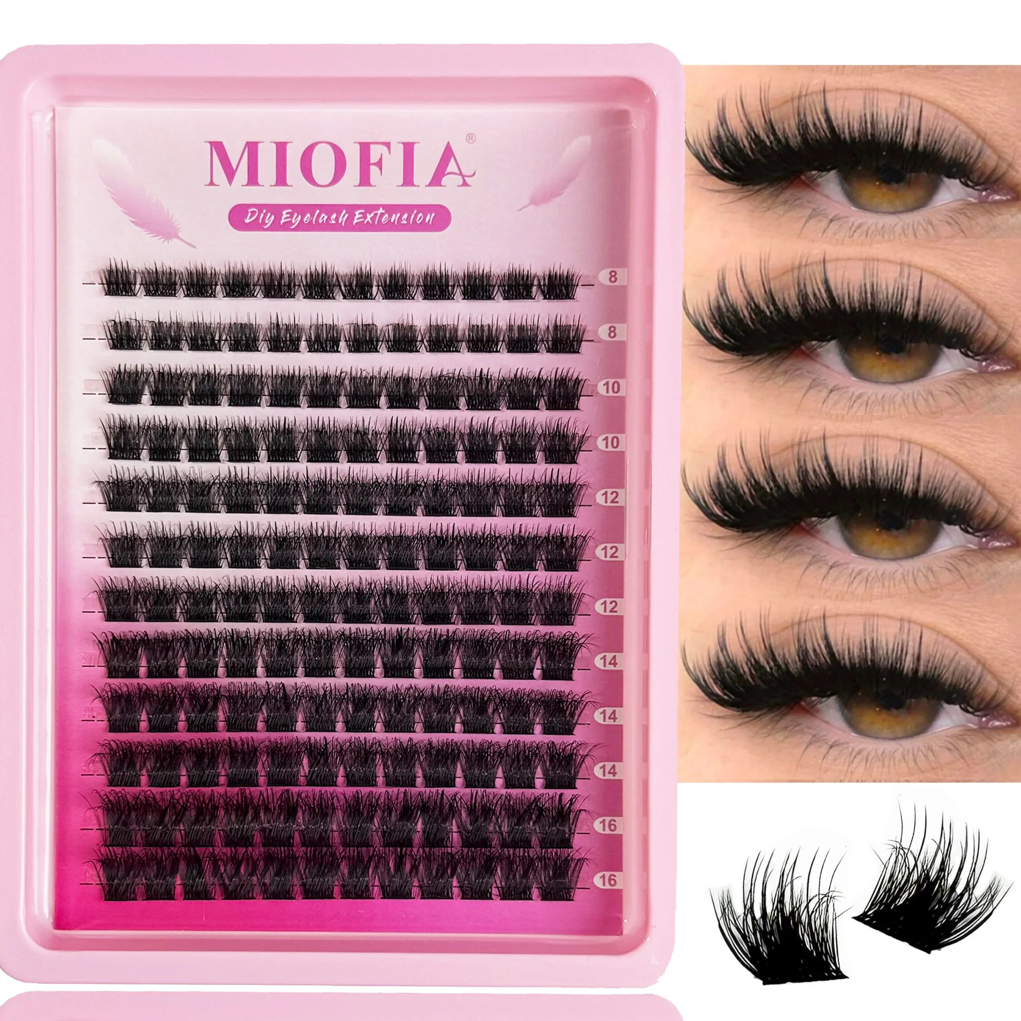 New DIY Clusters Lash 8-16mm Mixed tray 3D Natural Voluminous Design Perfect Beginners Create Their Beautiful Eyelash Extensions
New DIY Clusters Lash 8-16mm Mixed tray 3D Natural Voluminous Design Perfect Beginners Create Their Beautiful Eyelash Extensions