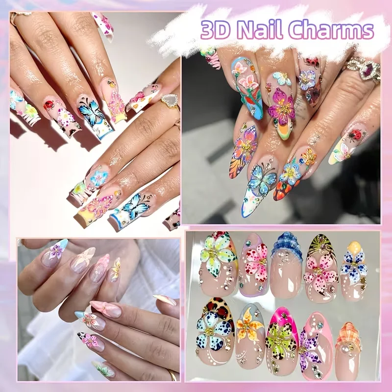 3D Resin Flower Nail Charms, Mixed Color Transparent Floral Nail Art Decoration, DIY Manicure Accessories for Women
3D Resin Flower Nail Charms, Mixed Color Transparent Floral Nail Art Decoration, DIY Manicure Accessories for Women