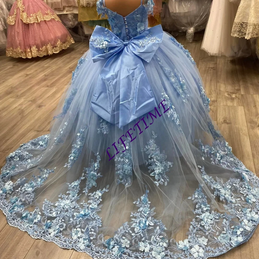 CustomizeSky Blue Tulle Puffy Flower Girl Dress For Wedding Lace Applique Princess Kids Birthday Party First Communion Ball Gown
CustomizeSky Blue Tulle Puffy Flower Girl Dress For Wedding Lace Applique Princess Kids Birthday Party First Communion Ball Gown