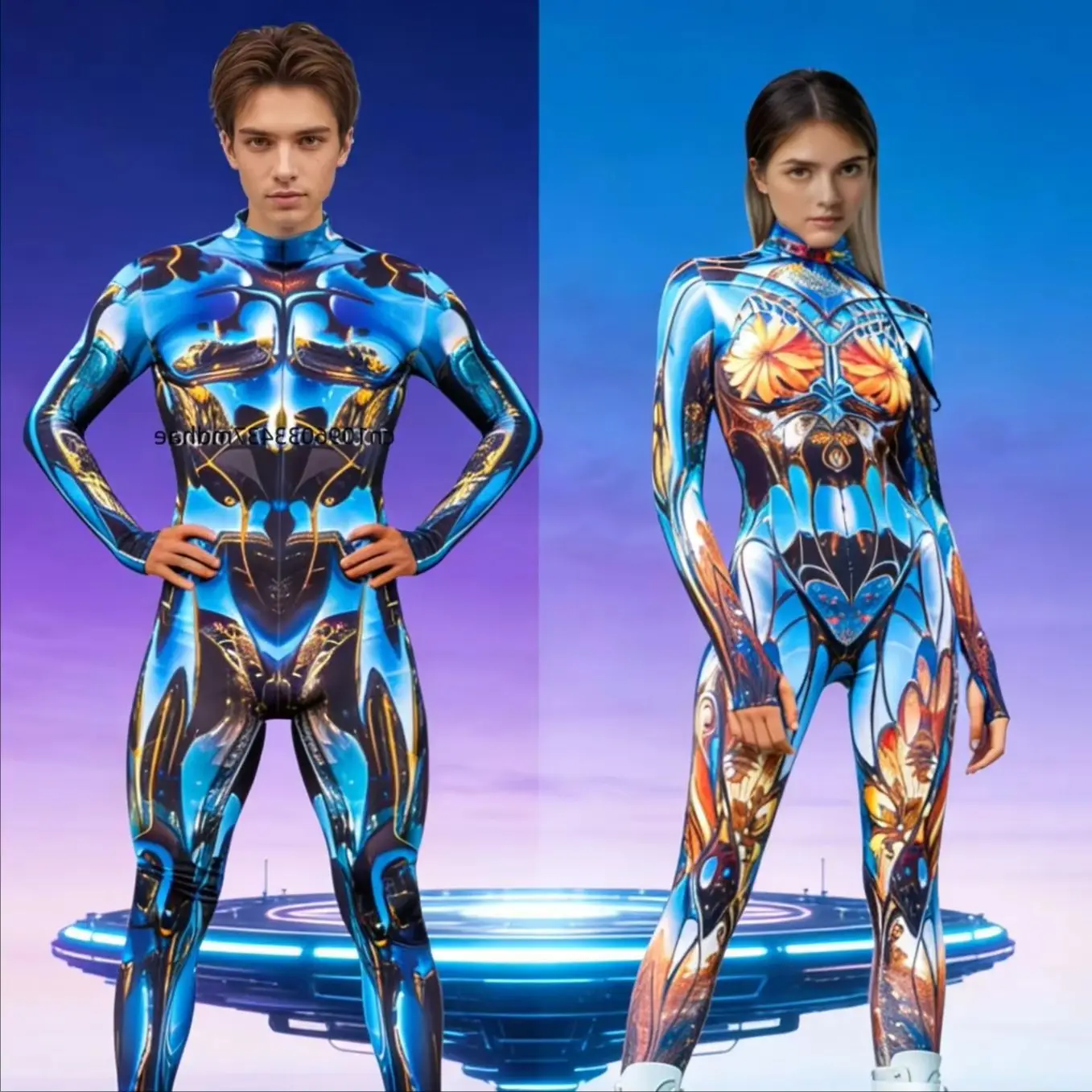 Couple Men Liquid Metal 3D Print Futuristic Jumpsuit Stage Performance Women Floral Geometry Bodysuit Party Cosplay Outfit 2026
Couple Men Liquid Metal 3D Print Futuristic Jumpsuit Stage Performance Women Floral Geometry Bodysuit Party Cosplay Outfit 2026