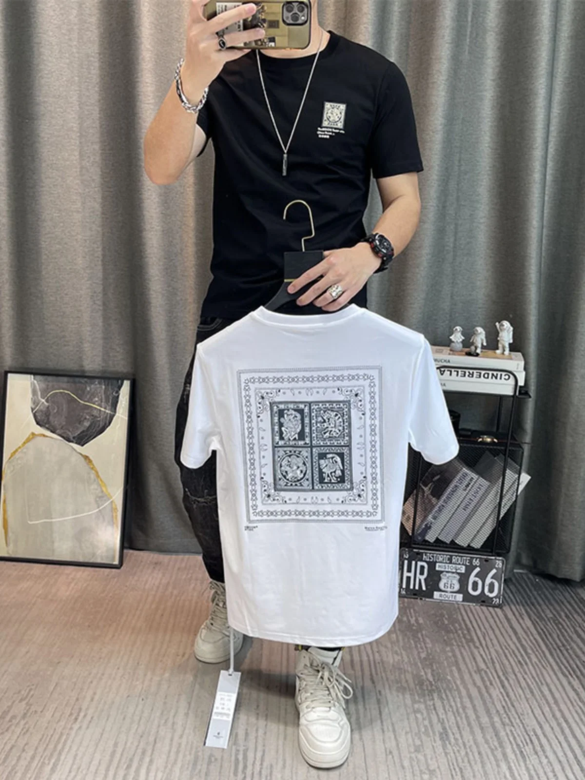 Slim Fit Cotton T-irt Men's Summer 2024 New Sle Printed Ba f Sve Trendy round Ne ort Sve Youth ular
Slim Fit Cotton T-irt Men's Summer 2024 New Sle Printed Ba f Sve Trendy round Ne ort Sve Youth ular