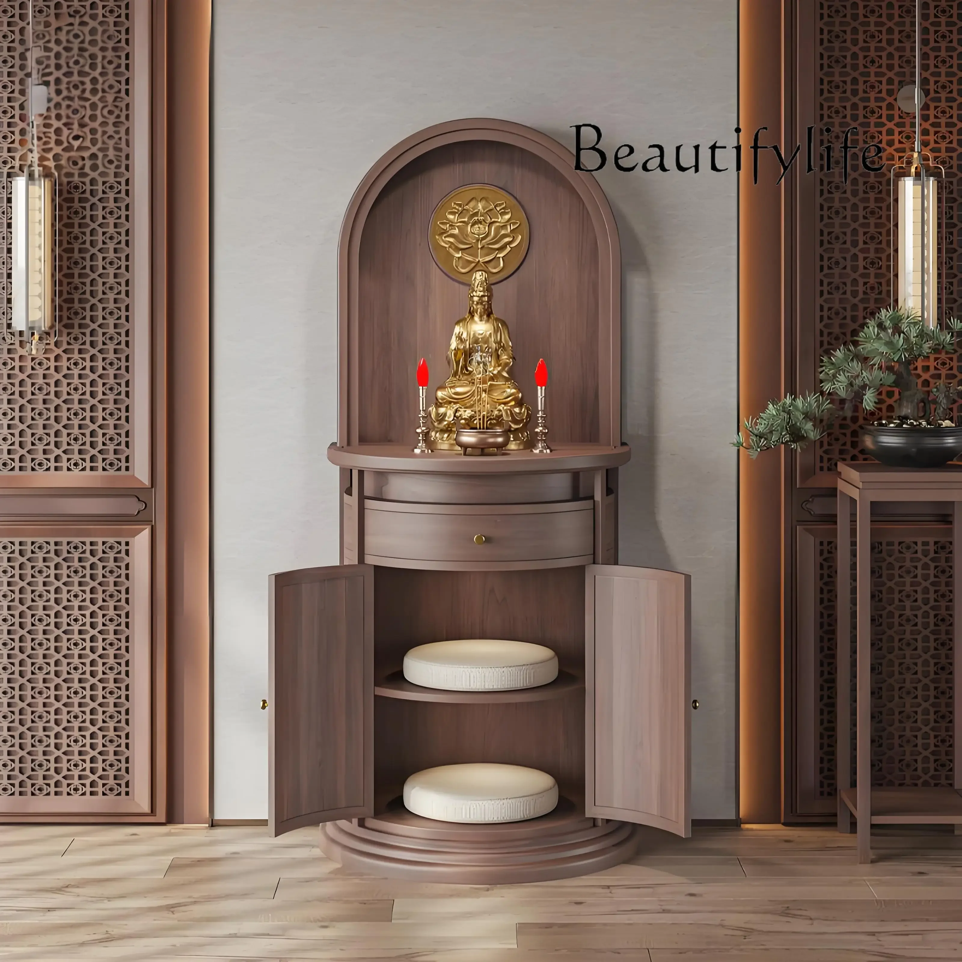 G New Chinese Shrine Black Walnut Shrine Offering Table Tribute Table Small Curved Shrine Table Bodhisattva Cabinet Solid Wood
G New Chinese Shrine Black Walnut Shrine Offering Table Tribute Table Small Curved Shrine Table Bodhisattva Cabinet Solid Wood