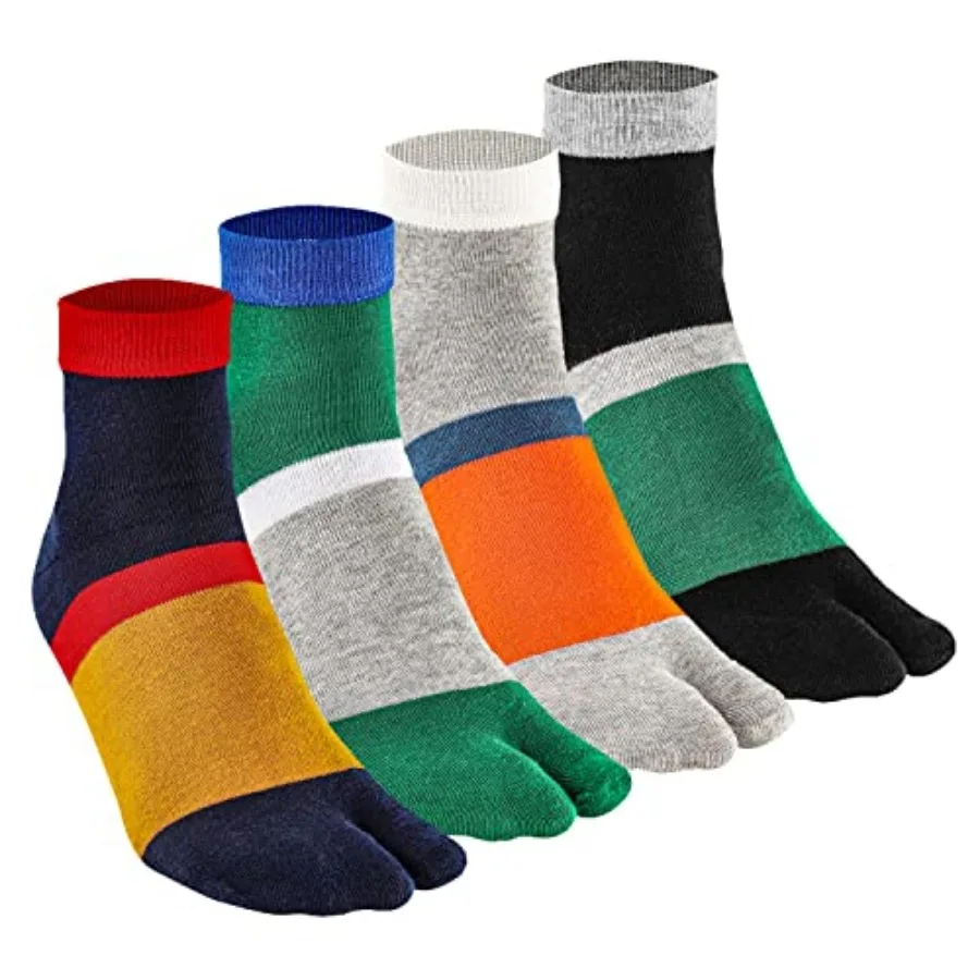 Men's Flip Flop Socks Tabi Split Toe Geta Wicking Cotton Pack of 4
Men's Flip Flop Socks Tabi Split Toe Geta Wicking Cotton Pack of 4